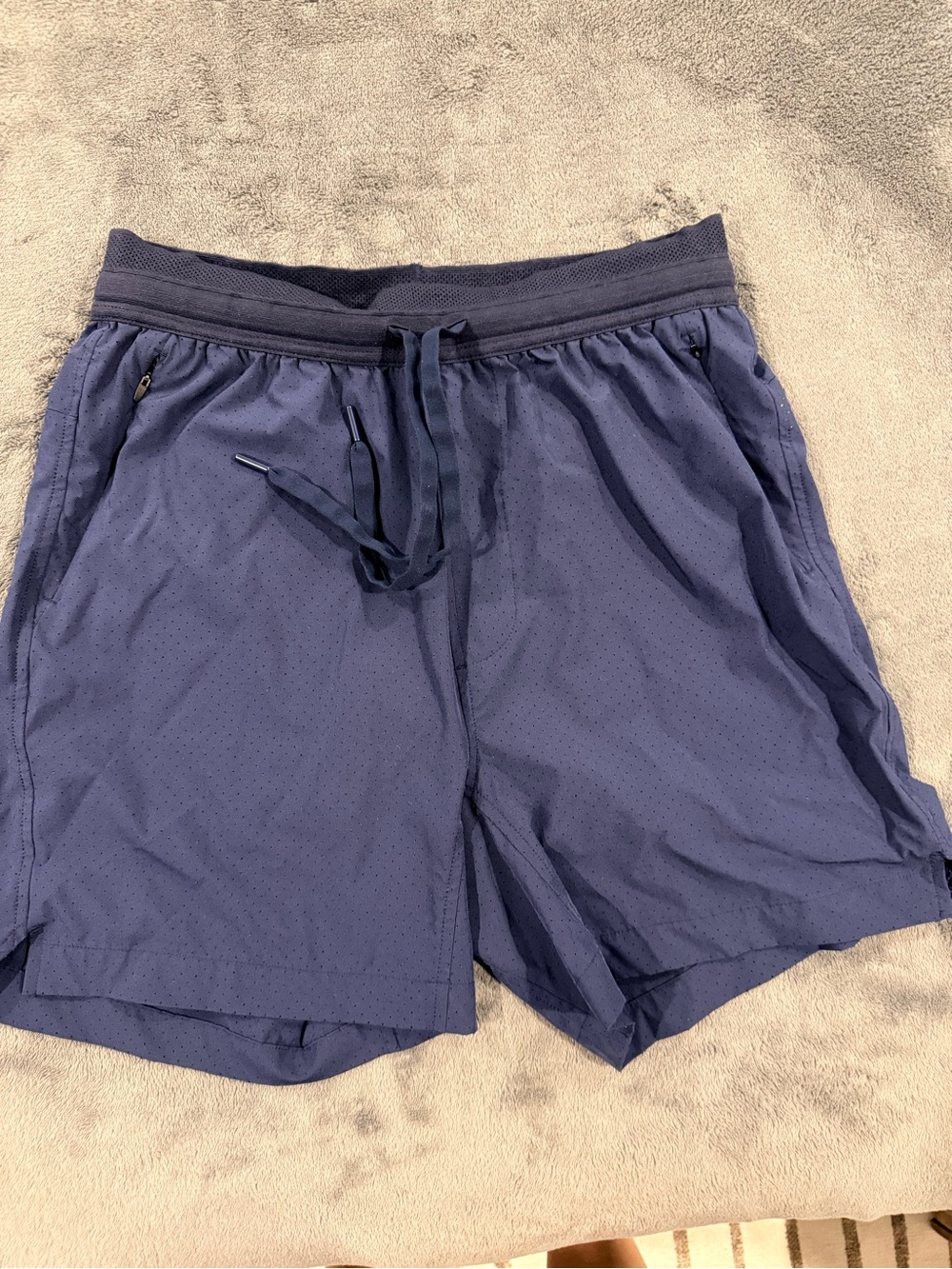 American Eagle Outfitters Men's Blue Athletic Drawstring Shorts Size Extra Small